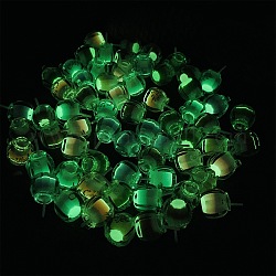 Luminous Acrylic Pendants, Coffee Cup, Glow in the Dark, Mixed Color, 19x21x15.5mm, Hole: 1.6mm, 30pcs/bag
