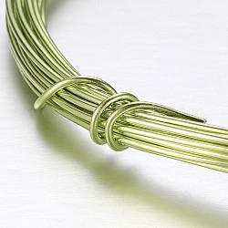 Filo artigianale in alluminio rotondo, per bordare la produzione artigianale di gioielli, giallo verde, 20 gauge, 0.8mm, 10 m/rotolo (32.8 piedi/rotolo)