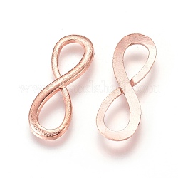 Alloy Links connectors, Cadmium Free & Lead Free, Infinity, Rose Gold, 30x10x2mm