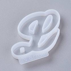 Lettre moules en silicone bricolage, pour la résine UV, fabrication de bijoux en résine époxy, letter.l, 46x57x8mm, diamètre intérieur: 38x35 mm