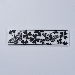 Cartelle di goffratura in plastica, stampini per goffratura concavi-convessi, per la decorazione di album fotografici artigianali, modello di farfalla, 40x148x2mm
