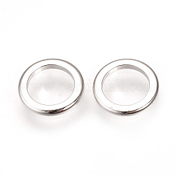 Brass Linking Rings, Donut, Nickel Free, Real Platinum Plated, 10x1mm