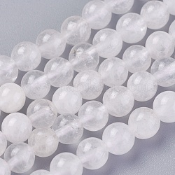 Quarzo naturale perline di cristallo fili, perle di cristallo di rocca, tondo, 10mm, Foro: 1 mm, circa 38pcs/filo, 15.1~15.3 pollice (38.5~39 cm)
