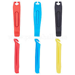 SUPERFINDINGS 6Pcs Plastic Bike Tire Lever, Bicycle Tire Removal Changing Tool, Bicycle Accessories, Mixed Color, 117x25x8.5mm
