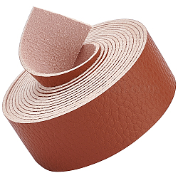 Искусственная кожа ткань обычная ткань личи, для пошива обуви сумки лоскутное diy craft аппликации, седло коричневый, 2.5x0.15 см
