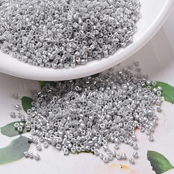 MIYUKI Delica Beads, Cylinder, Japanese Seed Beads, 11/0, (DB0252) Opaque Gray Luster, 1.3x1.6mm, Hole: 0.8mm, about 2000pcs/bottle, 10g/bottle