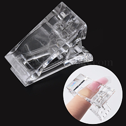 Bouts d'ongles clips, pour une extension rapide des ongles en gel, outil d'art d'ongle, clair, 3.6x3 cm