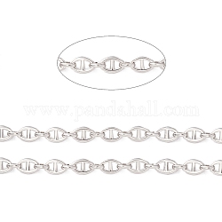 304 cadenas de eslabones ovales de acero inoxidable, cadenas cruz, sin soldar, color acero inoxidable, link: 13x8.5x2 mm y 8x6.5x2 mm