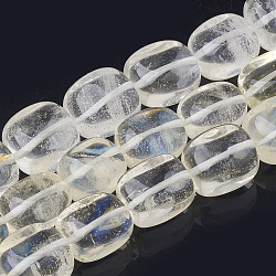 Chapelets de perles en cristal de quartz naturel, pierre roulée, teints et chauffée, pépites, 17~19x13~14x11~13mm, Trou: 1mm, Environ 22 pcs/chapelet, 15.7~16.14 pouce
