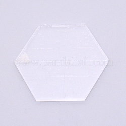 Acrylplatte, Hexagon, Transparent, 60x69.5x3 mm