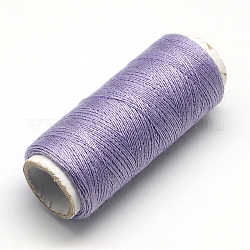 Cordones de hilo de coser de poliéster 402 para tela o diy artesanal, púrpura medio, 0.1mm, aproximamente 120 m / rollo, 10 rollos / bolsa