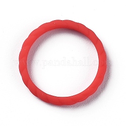 Anillos de silicona,  torcedura, rojo, diámetro interior: 18 mm