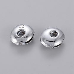 Initial Slide Beads, Nickel Free Alloy and One Clear Rhinestone Beads, Letter O, about 12mm long, hole: 8.2x1.5mm