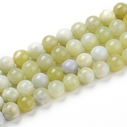 Chapelets de perles de jade naturel, ronde, 8mm, Trou: 1mm, Environ 50 pcs/chapelet, 14.96 pouce (38 cm)