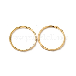 Chapado de iones (ip) 304 anillo de dedo de acero inoxidable, dorado, diámetro interior: 18 mm
