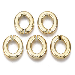CCB Plastic Linking Rings, Quick Link Connectors, For Jewelry Cable Chains Making, Oval, Golden, 27.5x22.5x6mm, Inner Diameter: 10x15mm