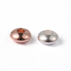 Perles en 202 acier inoxydable, rondelle, couleur mixte, 6x3mm, Trou: 2mm
