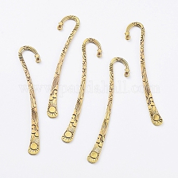 Segnalibri in lega di stile tibetano,  piombo libero, senza nichel e cadmio , oro antico, circa 2.3cm di larghezza, 12.4 cm di lunghezza, Foro: 2 mm
