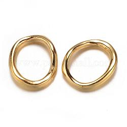 Aleación de enlace rings, oval, sin plomo y cadmio, dorado, 21x17x3mm, agujero: 12x15 mm