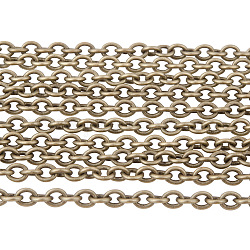 Pandahall 16 pieds en laiton chaîne de câble torsadée croix colliers largeur 2mm pour la fabrication de bijoux chaîne bronze antique