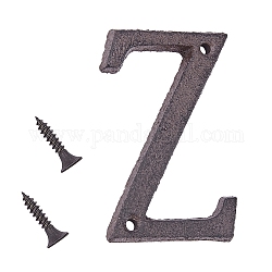Numéro d'adresse de fer à repasser, avec 2 vis, letter.z, 75x45x5mm, Trou: 4.3mm