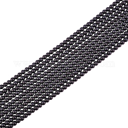 Eco-Friendly Dyed Glass Pearl Round Beads Strands, Cotton Cord Threaded, Black, 6mm, Hole: 0.7~1.1mm, about 72pcs/strand, 15 inch