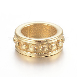 304 Edelstahl-Abstandhalter-Perlen, Flachrund, golden, 8.5x3 mm, Bohrung: 6 mm