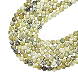 Arricraft natürliche gelbe Türkis (Jaspis) Perlen Stränge, Runde, 8~8.5 mm, Bohrung: 1 mm, ca. 47 Stk. / Strang, 15.5 Zoll, 6 Stränge / box