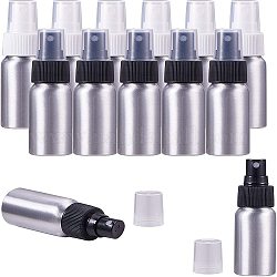Pandahall elite 10 Uds 30 ml botellas de aluminio recargables botellas de spray de niebla de platino pequeñas botellas atomizadoras de metal