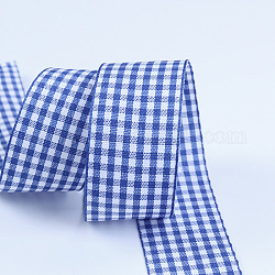 Полиэфирная лента, шотландка ленты, для упаковки подарков, цветочные банты поделки украшения, королевский синий, 1 дюйм (25 мм)