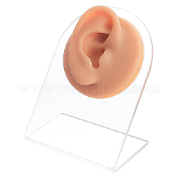 OLYCRAFT Right Ear Displays Model Silicone Ear Model Rubber Ear Silicone Flexible Ear Model Ear Displays Model for Teaching Tools Jewelry Display Earrings, Professional Piercings Practice