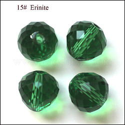 Imitation österreichischen Kristallperlen, Klasse aaa, facettiert, Träne, grün, 6 mm, Bohrung: 0.7~0.9 mm