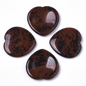 Natural Mahogany Obsidian Thumb Worry Stone G-N0325-01G