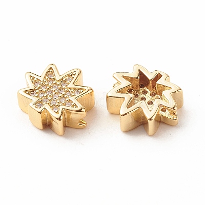 Стойки обшивки латунь кубического циркония бусы KK-B051-05G-1