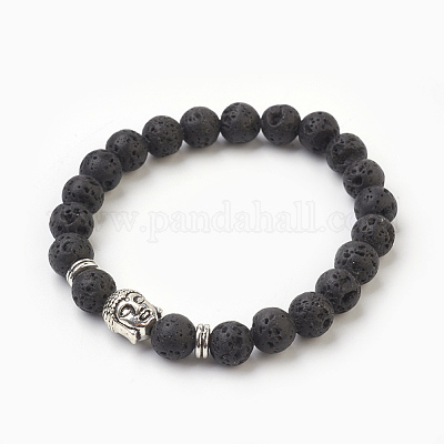 Wholesale Natural Lava Rock Beads Stretch Bracelets 