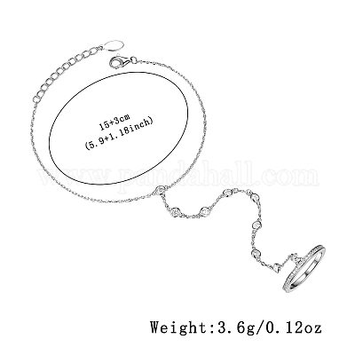 925 браслет из стерлингового серебра с микропаве из кубических цирконий для женщин FU6623-7-1