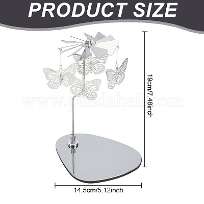 430 и 201 вращающийся подсвечник для чайной свечи из нержавеющей стали DJEW-WH0039-21P-1