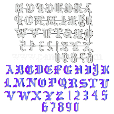 Готическая буква с номером из углеродистой стали DIY-WH0309-1746-1