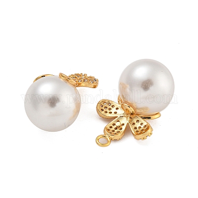 Латунные микро проложить кубического циркония подвески KK-U036-04G-1