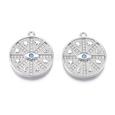 Латунные микро проложить кубического циркония подвески KK-S356-012P-NF-1