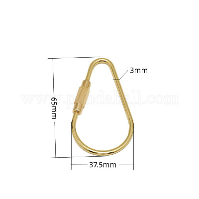 Латунные брелоки с карабином KK-ZX025-65C-1