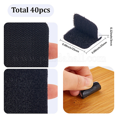 40 pieza de nailon autoadhesivo con cintas de gancho y bucle de poliéster&nbsp;AJEW-SP0003-22D-1