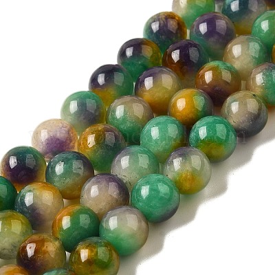 Природные окрашенные белого нефрита нитей бисера G-M402-C04-22-1