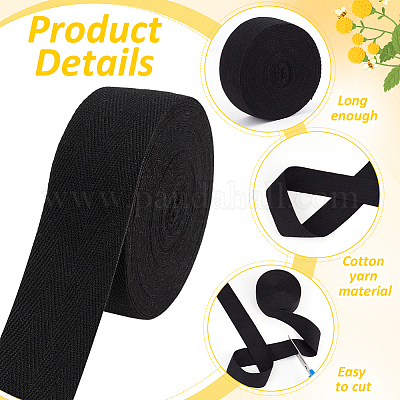 Хлопковая двойная лента с рисунком «елочка» OCOR-WH0078-334C-1