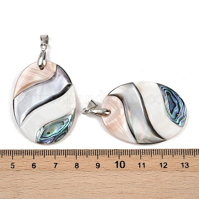 Подвески из натуральной ракушки-абалона SSHEL-B003-06P-04-1