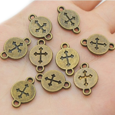 Сеттинги разъем сплава кабошон тибетском стиле PW-WGF1AB7-01-1