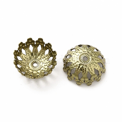 Ионное покрытие (ip) 304 нержавеющая сталь декоративные колпачки для бусин STAS-H353-04AB-1