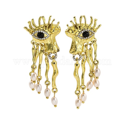 Серьги-гвоздики из сплава EJEW-M075-07G-1