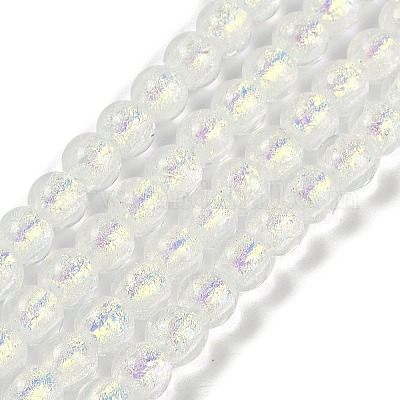 Нити из фольгированных бусин лэмпворк ручной работы FOIL-K003-06A-10-1