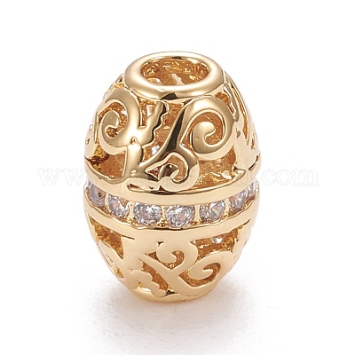 Латунные микропаве из прозрачного кубического циркония KK-K243-12G-1